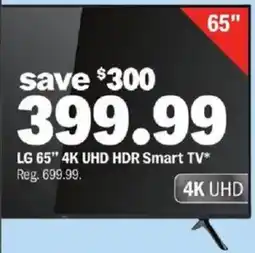 Meijer LG 65" 4K UHD HDR Smart TV offer