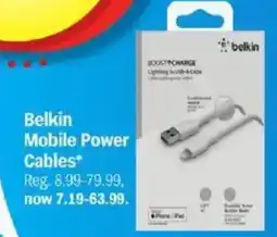 Meijer Belkin Mobile Power Cables offer