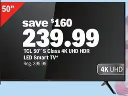Meijer TCL 50” S Class 4K UHD HDR LED Smart TV offer