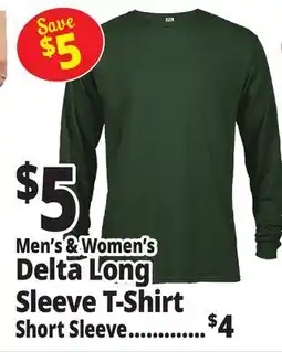 Ocean State Job Lot Men's & Women's Delta Long Sleeve T-Shirt offer