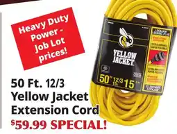 Ocean State Job Lot 50 Ft. Yellow Jacket Extension Cord offer