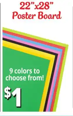 Ocean State Job Lot 22x28 Poster Board offer