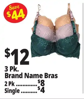 Ocean State Job Lot 3 Pk. Brand Name Bras offer