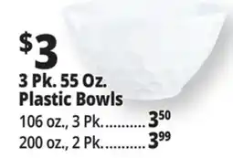Ocean State Job Lot 3 Pk. 55 Oz. Plastic Bowls offer