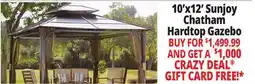 Ocean State Job Lot 10'x12' Sunjoy Chatham Hardtop Gazebo offer