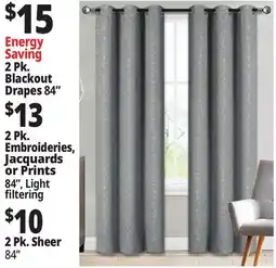 Ocean State Job Lot 2 Pk. Drapes Choose From over 0 Styles offer