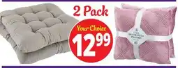 Ocean State Job Lot Chair Pads & Decorative Pillow 2 Pack offer