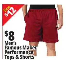 Ocean State Job Lot Men's Famous Maker Performance Tops & Shorts offer