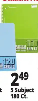 Ocean State Job Lot Student Notebooks offer