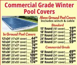 Ocean State Job Lot Commercial Grade Winter Pool Covers offer