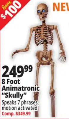 Ocean State Job Lot 8 Foot Animatronic Skully offer
