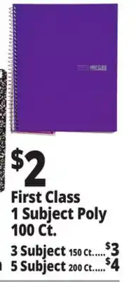 Ocean State Job Lot First Class 1 Subject Poly 100 Ct offer