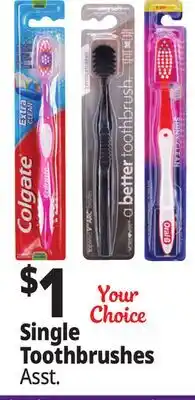 Ocean State Job Lot Single Toothbrushes offer