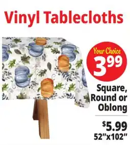 Ocean State Job Lot Vinyl Tablecloths offer