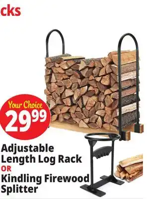 Ocean State Job Lot Adjustable Length Log Rack OR Kindling Firewood Splitter offer