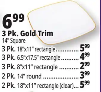 Ocean State Job Lot 3 Pk. Gold Trim offer