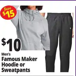 Ocean State Job Lot Men's Famous Maker Hoodie or Sweatpants offer