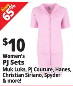 Ocean State Job Lot Women's PJ Sets Muk Luks, PJ Couture, Hanes Christian Siriano, Spyder & More! offer