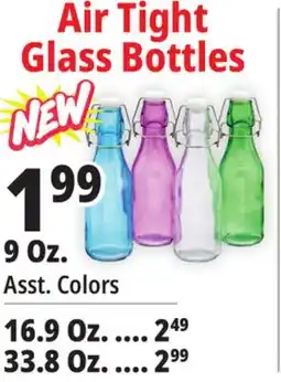 Ocean State Job Lot Air Tight Glass Bottles offer