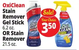 Ocean State Job Lot Stain Remover Gel Stick 6.2 oz. OR Stain Remover 21.5 oz offer