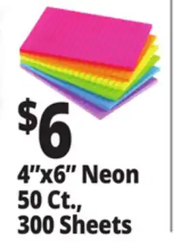 Ocean State Job Lot 4x6 Neon 50 Ct., 300 Sheets offer