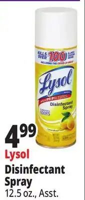 Ocean State Job Lot Lysol Disinfectant Spray offer