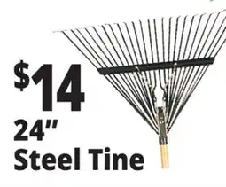 Ocean State Job Lot 24 Steel Tine Leaf Rake with Foam Grip Handle offer