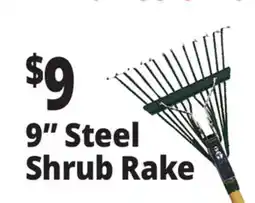 Ocean State Job Lot 9 Steel Tine Shrub Rake offer