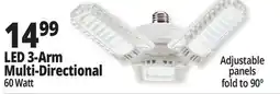 Ocean State Job Lot LED 3-Arm Multi-Directional offer