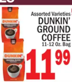 C Town DUNKIN' GROUND COFFEE offer