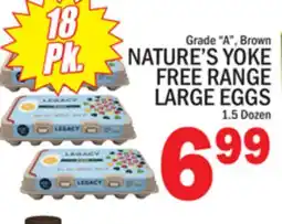 C Town NATURE'S YOKE FREE RANGE LARGE EGGS offer