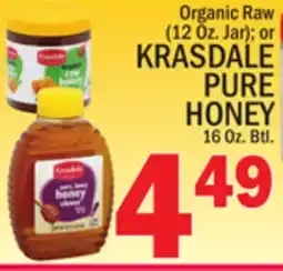 C Town KRASDALE PURE HONEY 16 Oz. Btl offer