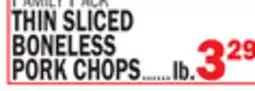C Town THIN SLICED BONELESS PORK CHOPS offer