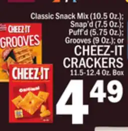 C Town CHEEZ-IT CRACKERS 11.5-12.4 Oz. Box offer