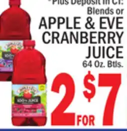 C Town APPLE & EVE CRANBERRY JUICE offer