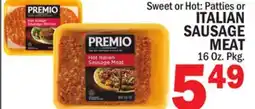 C Town PREMIO ITALIAN SAUSAGE MEAT offer