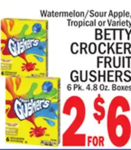 C Town BETTY CROCKER FRUIT GUSHERS offer