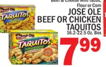 C Town JOSE OLE BEEF OR CHICKEN TAQUITOS offer