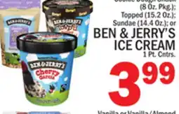 C Town BEN & JERRY'S ICE CREAM 1 Pt. Cntrs offer