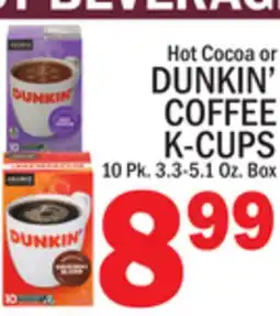 C Town DUNKIN' COFFEE K-CUPS offer