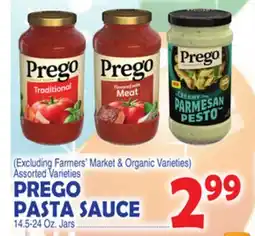 Bravo Supermarkets PREGO PASTA SAUCE offer
