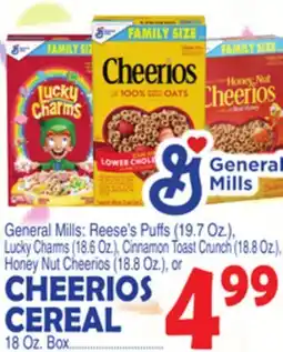 Bravo Supermarkets CHEERIOS CEREAL offer