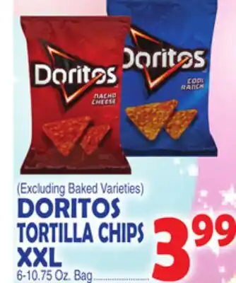 Bravo Supermarkets DORITOS TORTILLA CHIPS XXL offer