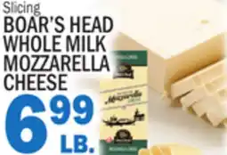 Bravo Supermarkets BOAR'S HEAD WHOLE MILK WHOLE MILK MOZZARELLA MOZZARELLA CHEESE offer