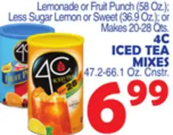 Bravo Supermarkets 4C ICED TEA MIXES 47.2-66.1 Oz. Cnstr offer