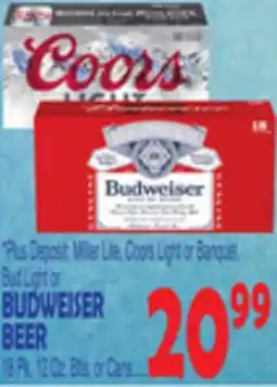 Bravo Supermarkets BUDWEISER BEER offer