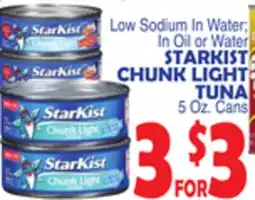 Bravo Supermarkets STARKIST CHUNK LIGHT TUNA offer