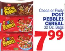 Bravo Supermarkets POST PEBBLES CEREAL offer