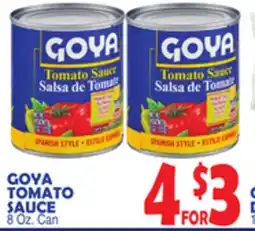 Bravo Supermarkets GOYA TOMATO SAUCE offer