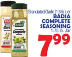 Bravo Supermarkets BADIA COMPLETE SEASONING 1.75 lb. Jar offer